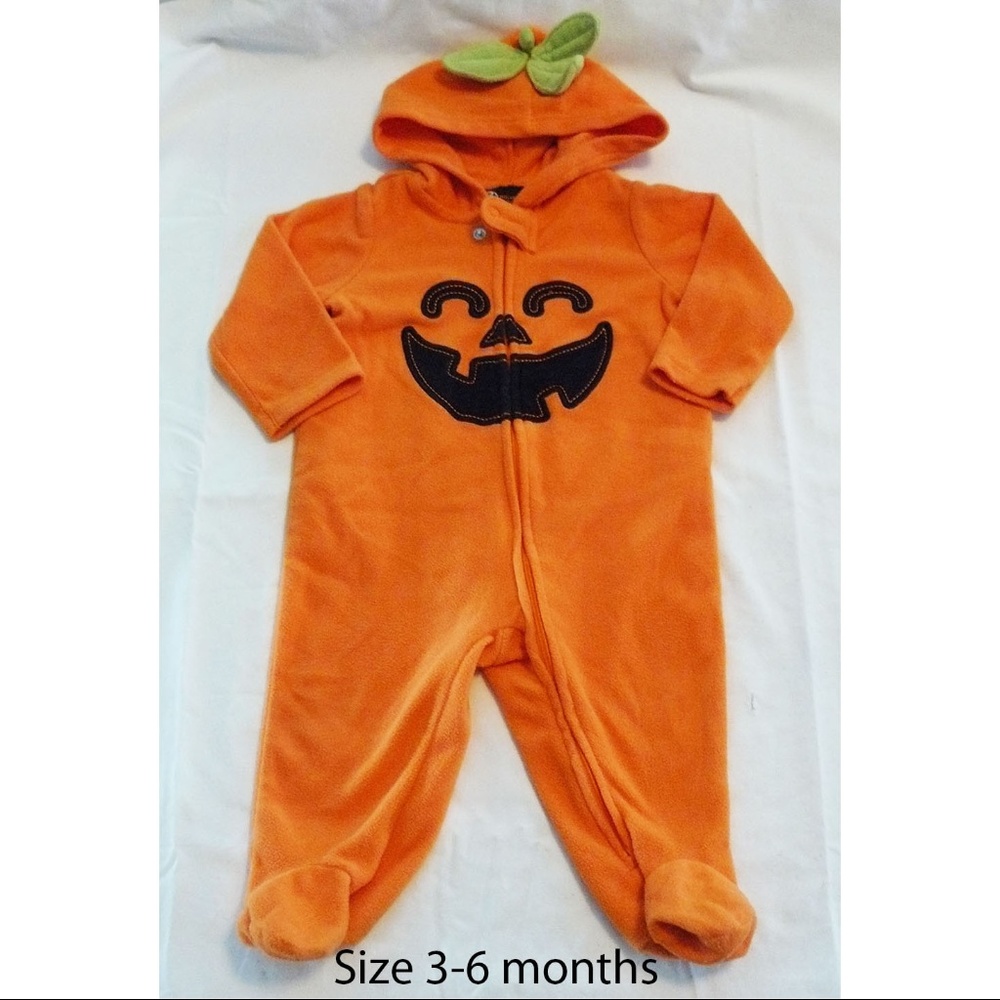 Unisex Jack-O-Lantern Costume Jumpsuit Size 3-6 mo